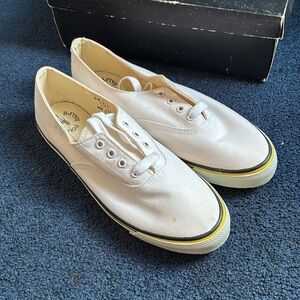 Polo Ralph Lauren White Canvas Sneakers w/ box sz 10